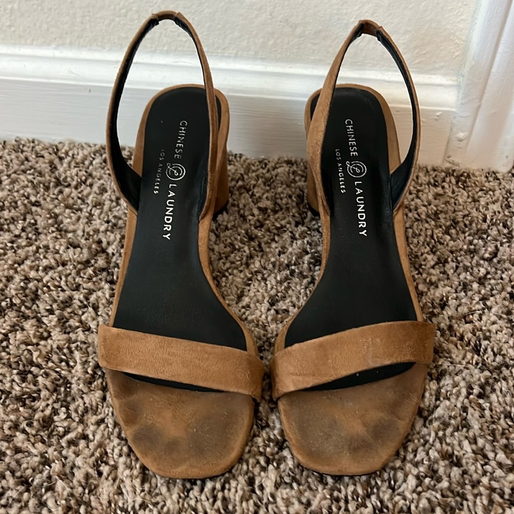 Low sling back heel